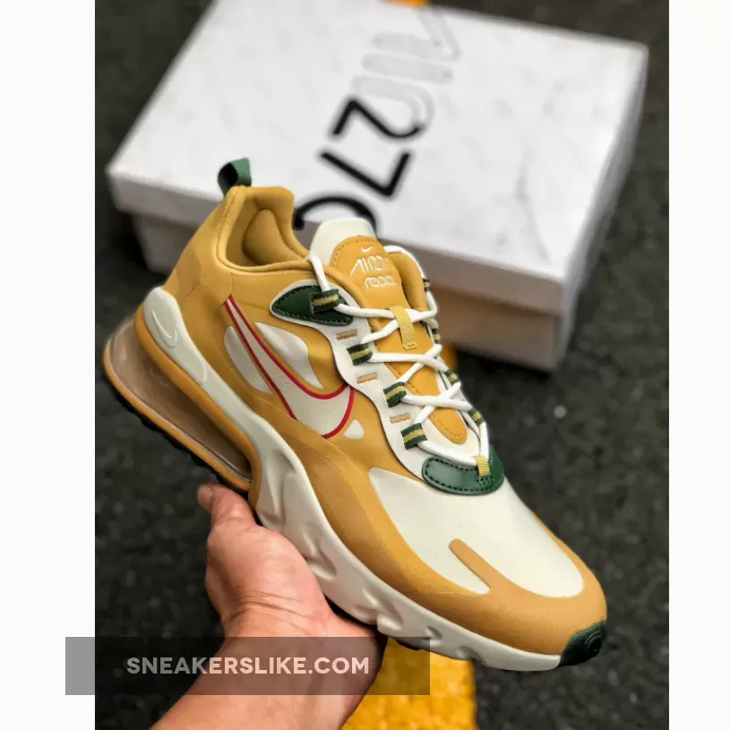 Nike Air Max 270 React Club Gold/Light Bone/Gold/Wheat / light bone and gold