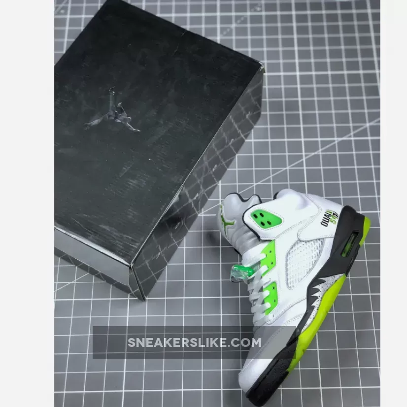 Air Jordan 5 Retro 'Quai 54' White/Black-Radiant Green 467827-105 Online