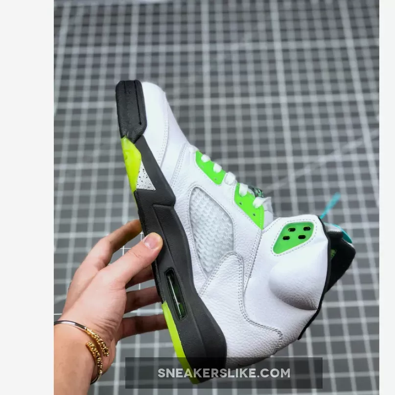 Air Jordan 5 Retro 'Quai 54' White/Black-Radiant Green 467827-105 Online