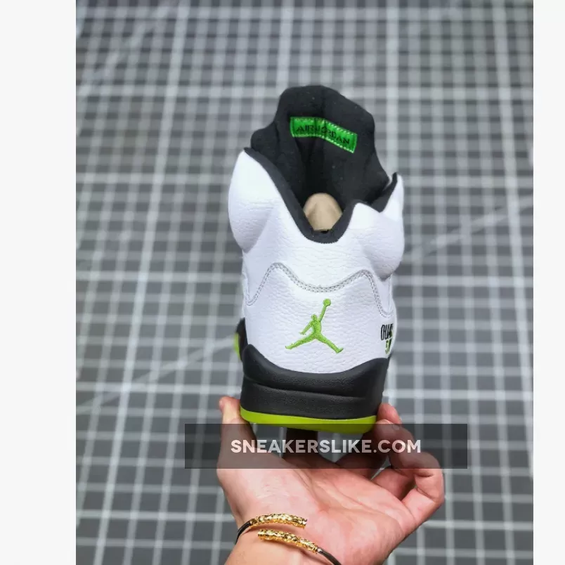 Air Jordan 5 Retro 'Quai 54' White/Black-Radiant Green 467827-105 Online