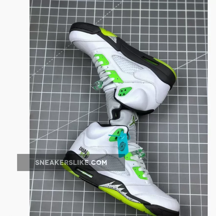 Air Jordan 5 Retro 'Quai 54' White/Black-Radiant Green 467827-105 Online