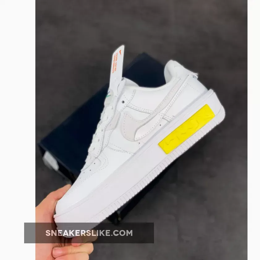 Nike Air Force 1 Fontanka White Photon Dust DA7024-101 / air force 1 fontanka white yellow
