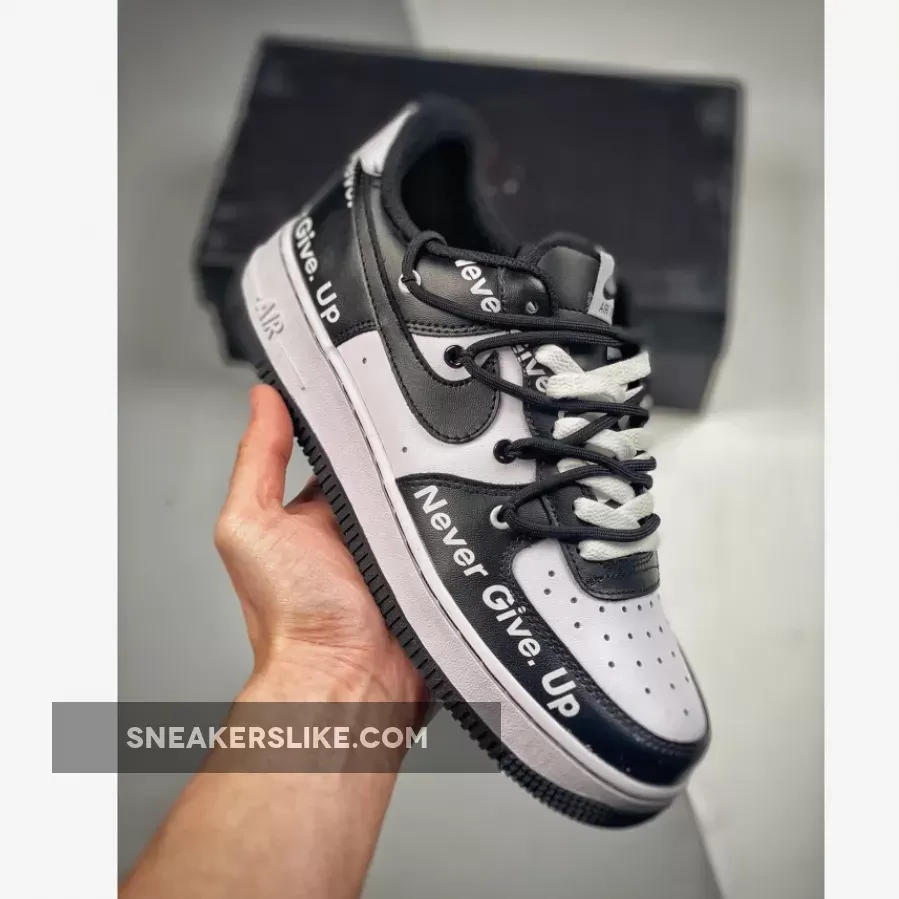 Nike Air Force 1 Low 'Never Give Up' Black White New Releases