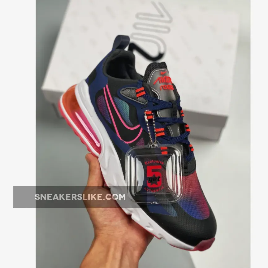 Nike Air Max 270 React Midnight Navy Hyper Pink - air max 270 navy