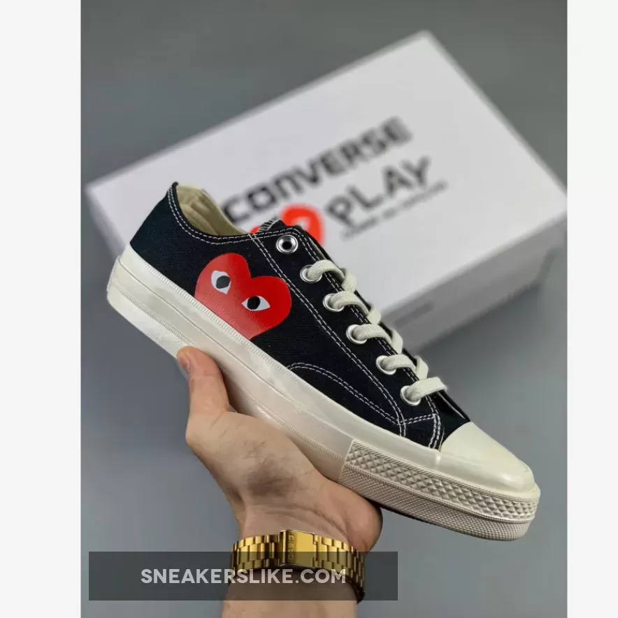 CDG Play X Converse Chuck Taylor All Star 70 Low Black 1666265857 To Buy