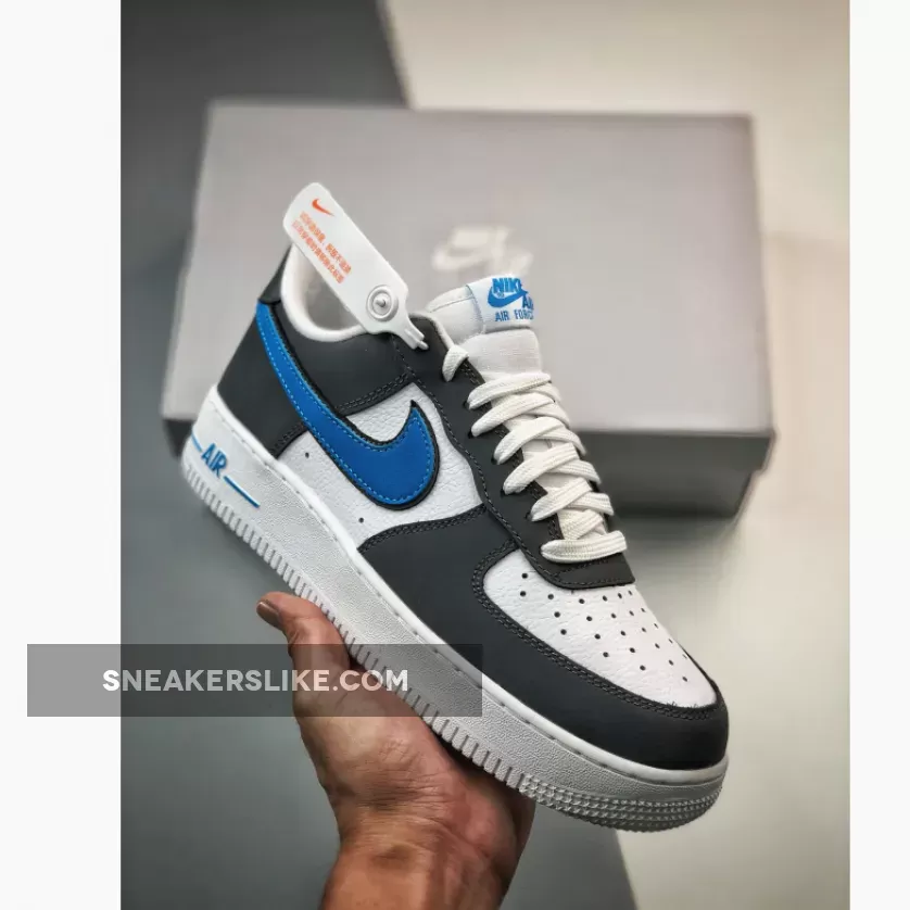 Nike Air Force 1 Low White Grey Blue FB3360-100 / air force 1 blue and grey