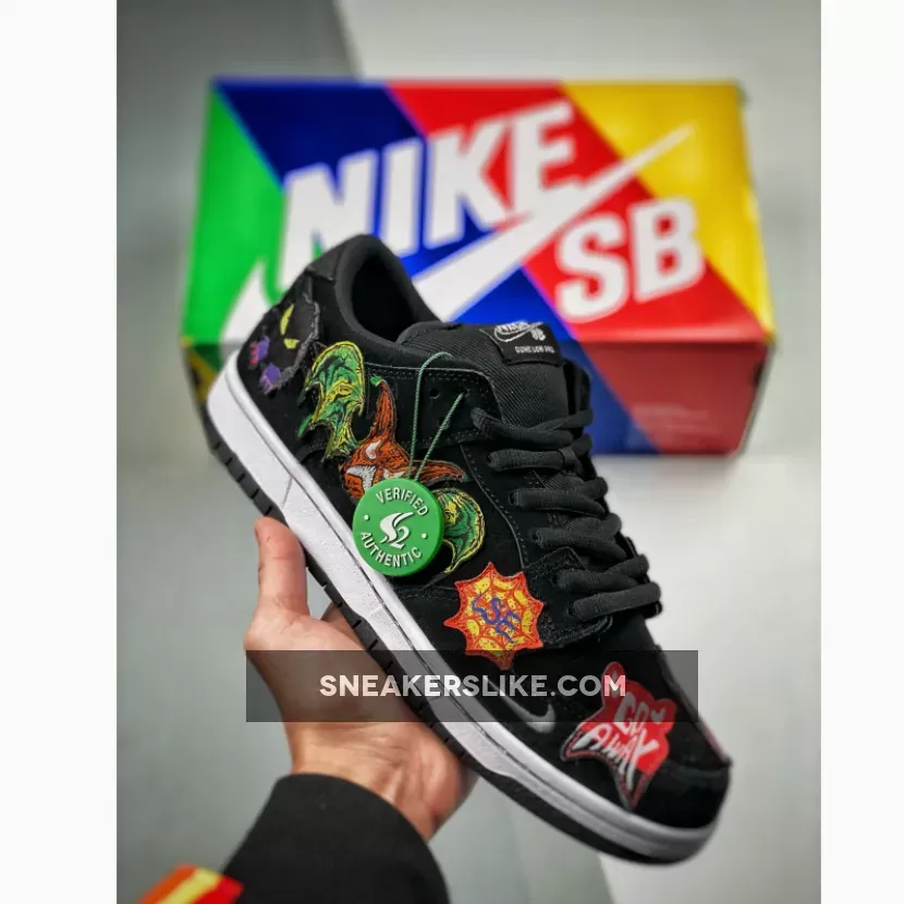 Neckface x Nike SB Dunk Low Black/White-Multi Color