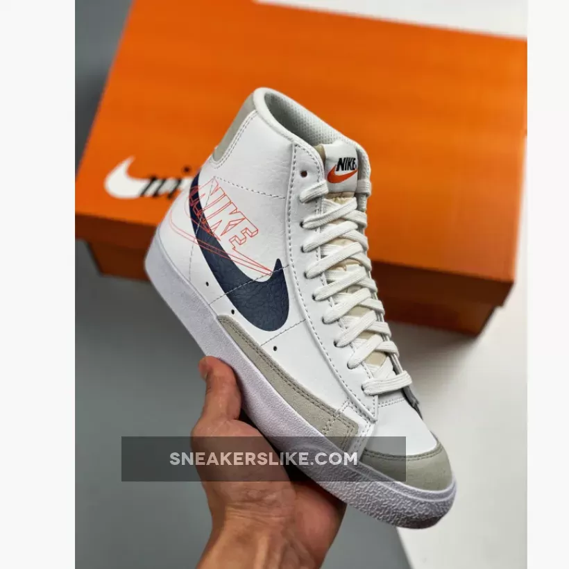 Nike Blazer Mid Reverse Logo White DA4651-100 / reverse logo blazers