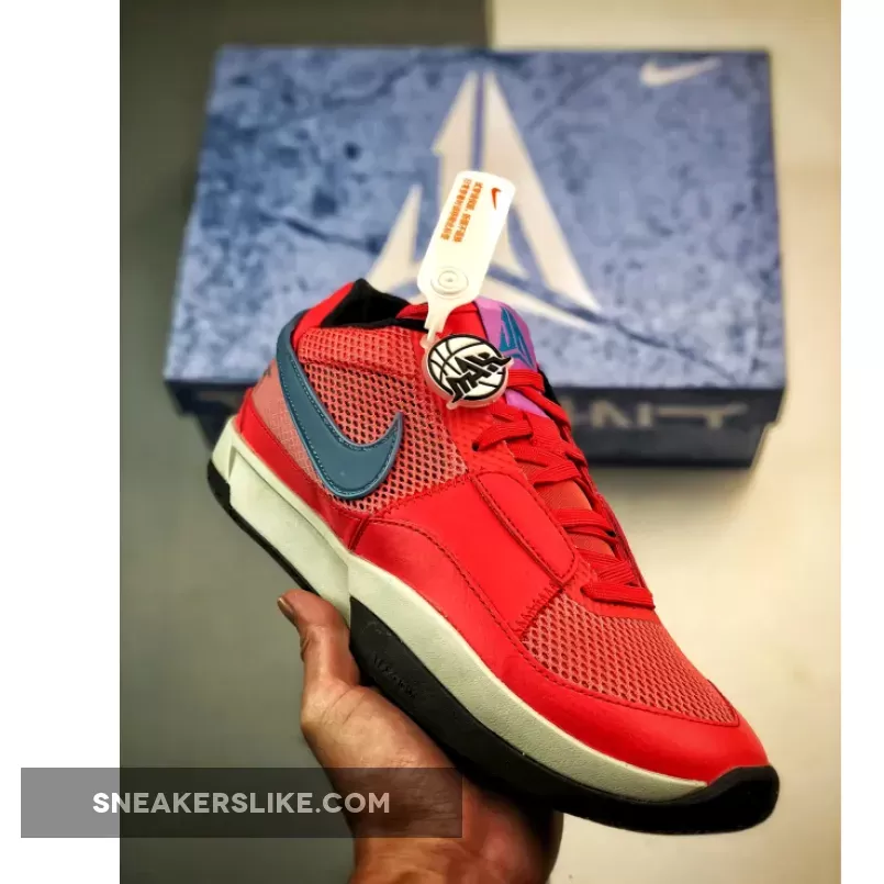 Nike Ja 1 'Fuel' Ember Glow/Blue Lightning-Light Silver-Black | ja 1 fuel