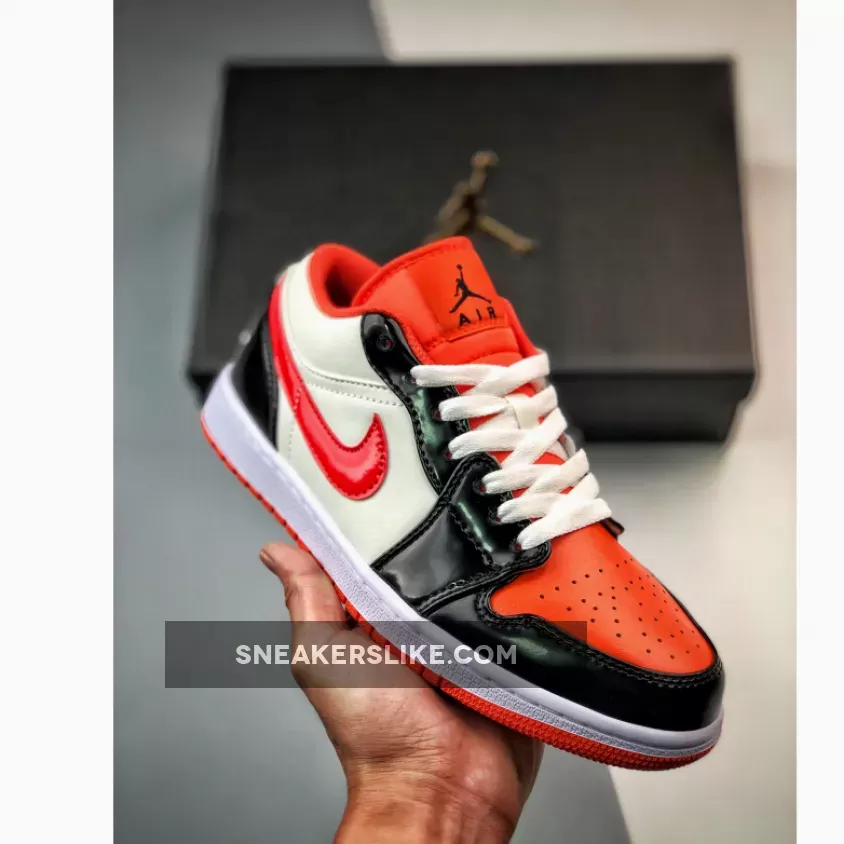 Air Jordan 1 Low 'Halloween' Team Orange/Black-Sail-Iron Grey / jordan halloween shoes