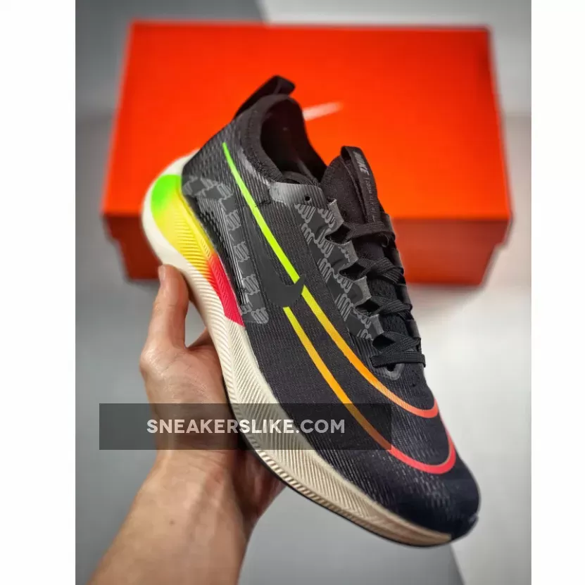 Nike Zoom Fly 4 'Black Multi' Black/Green Strike/Total Orange/Volt DQ4993-010 Nike Zoom Fly 4 Volt