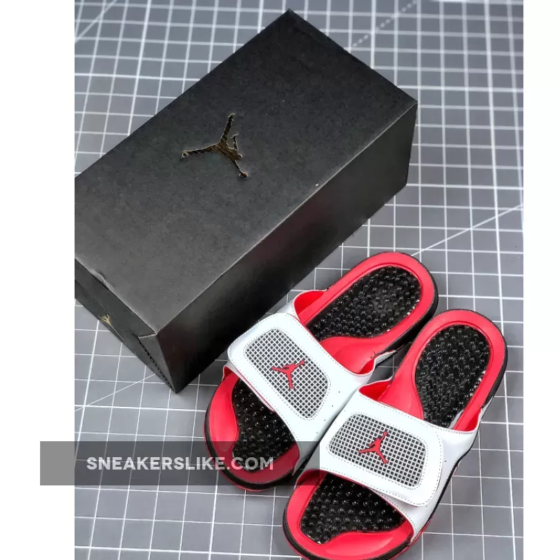 Air Jordan Hydro 13 White Red Black Outlet