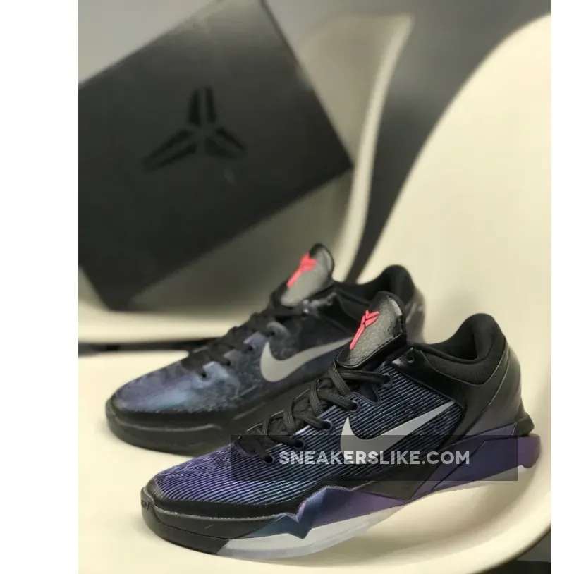 Nike Zoom Kobe 7 'Invisibility Cloak' Black/Court Purple-Turquoise Blue - kobe invisibility cloak