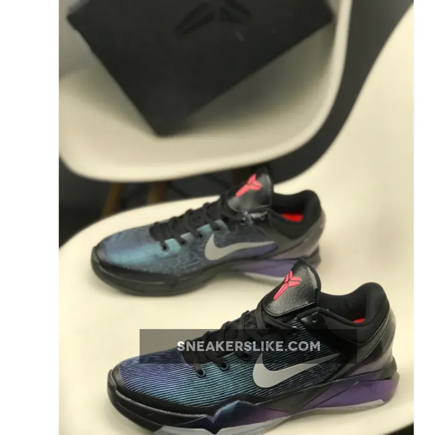 Nike Zoom Kobe 7 'Invisibility Cloak' Black/Court Purple-Turquoise Blue - kobe invisibility cloak