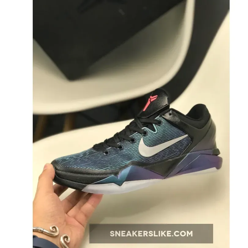 Nike Zoom Kobe 7 'Invisibility Cloak' Black/Court Purple-Turquoise Blue - kobe invisibility cloak