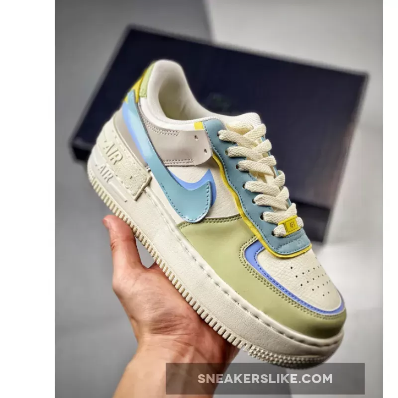 Nike Air Force 1 Shadow Sail/Ocean Cube-Light Marine-Olive Aura / air force 1 shadow trainers sail ocean cube light marine