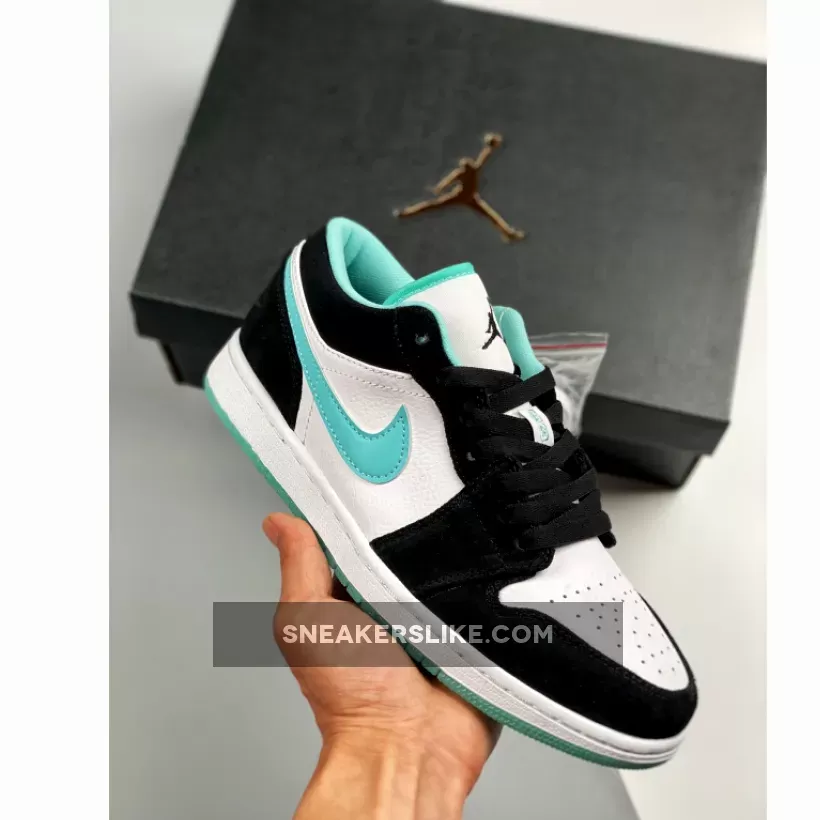 Air Jordan 1 Low White/Black-Island Green CQ9828-131 - air jordan 1 low island green