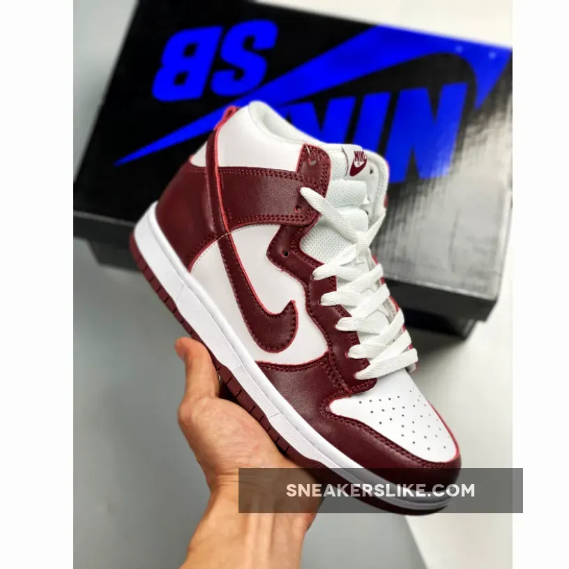 Nike Dunk High Sail/Team Red/Pale Ivory nike dunk high sail team red