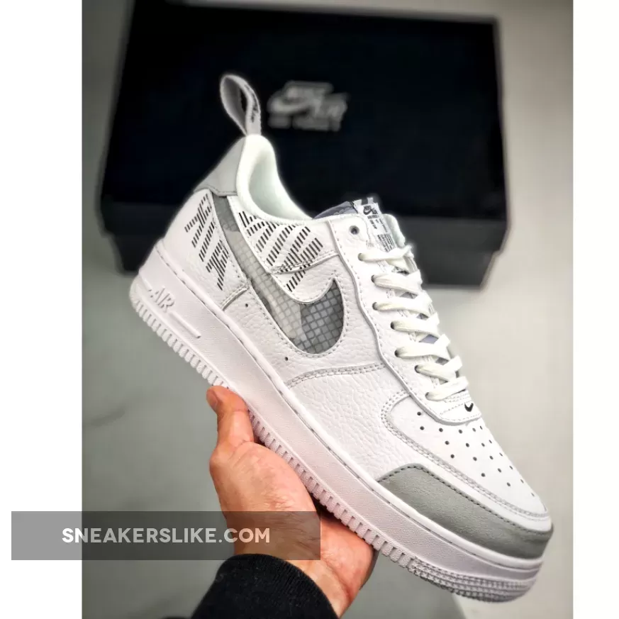 Nike Air Force 1 Low 'Under Constructioan' White/Wolf Grey-Black - nike air force 1 low under construction white