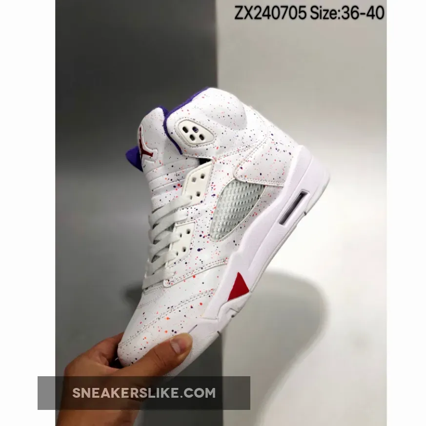 Air Jordan 5 GS 'Easter' With Multicolored Splatter Print Laser 5 Jordan