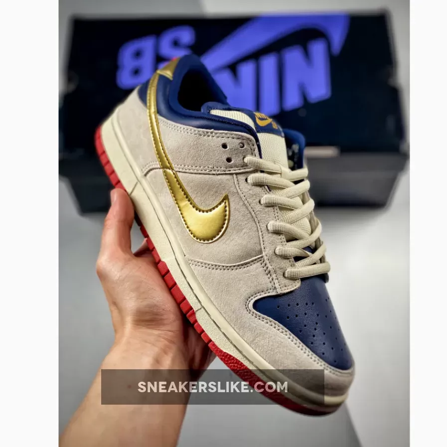 Nike SB Dunk Low Old Spice Buff/Metallic Silver 304292-272 / bart simpson dunks goat
