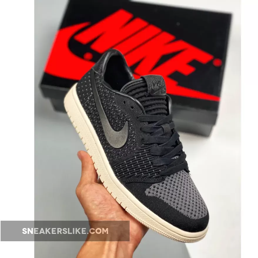 Air Jordan 1 Retro Low Flyknit Black Guava - jordan 1 low flyknit