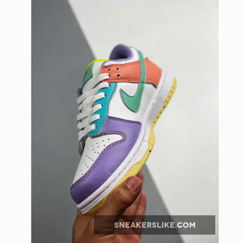 Nike Dunk Low SE 'Easter' White/Green Glow-Sunset Pulse Nike Candy Dunk