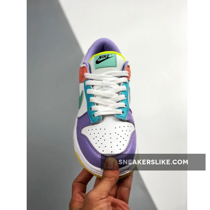 Nike Dunk Low SE 'Easter' White/Green Glow-Sunset Pulse Nike Candy Dunk