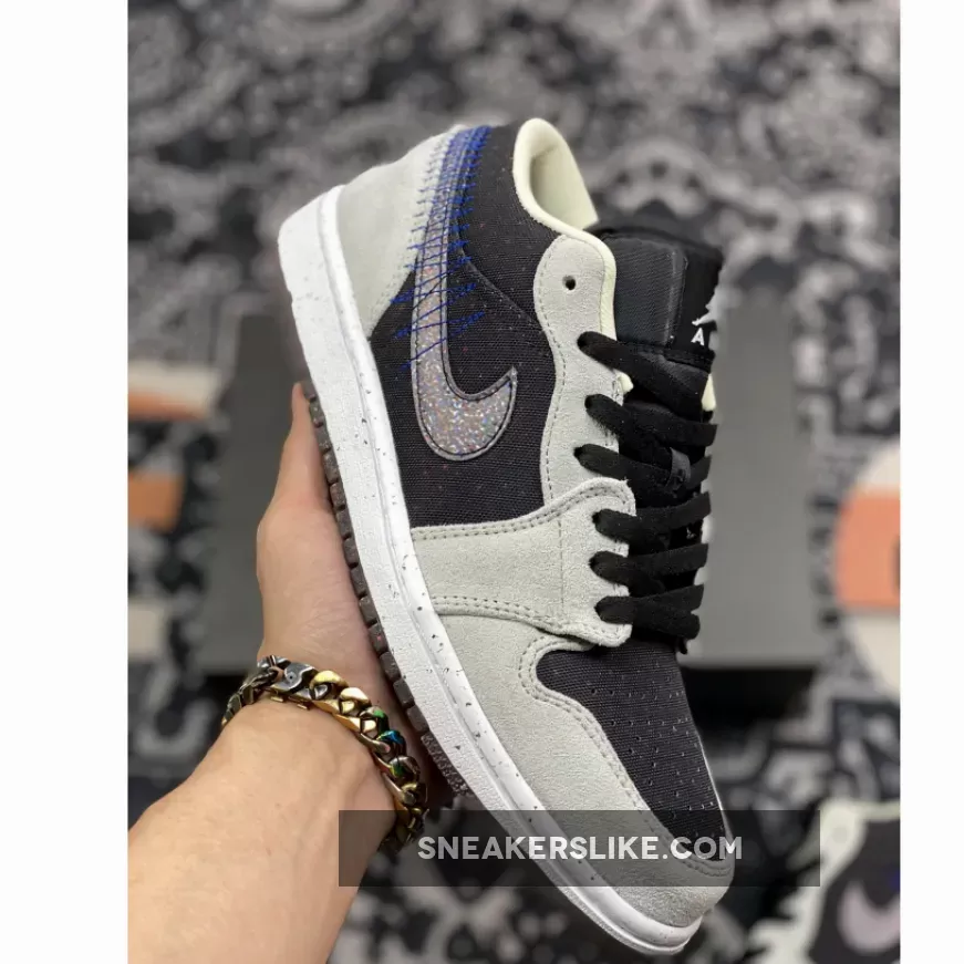 Air Jordan 1 Low 'Crater' Black Grey DM4657-001 / jordan 1 mid crater grey university blue