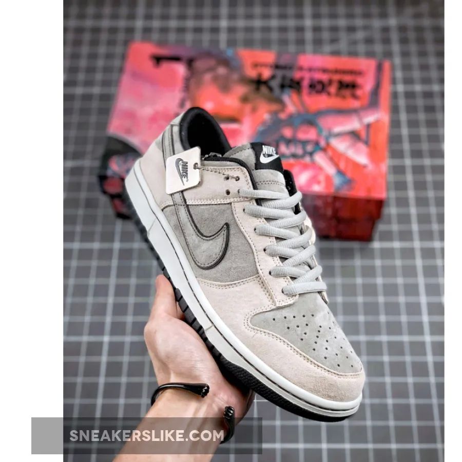 Nike Dunk Low Grey Suede/Light Bone-Black Restock