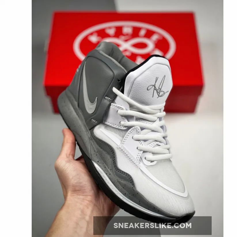 Nike Kyrie 8 Wolf Grey White 'grey and white kyries'