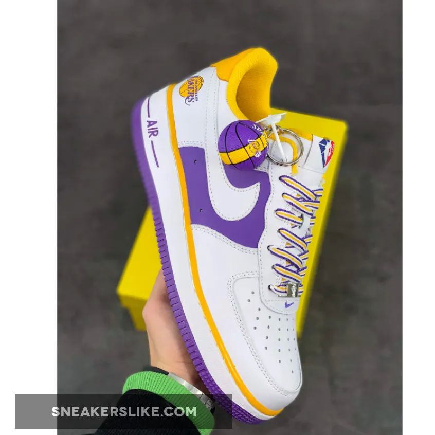 NBA X Nike Air Force 1 Low ‘Lakers’ White Purple Yellow Restock
