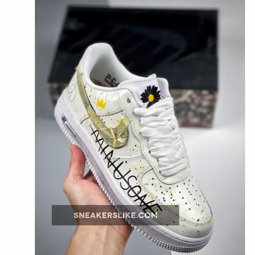 PEACEMINUSONE x Nike Air Force 1 Custom White Black 'custom air force ones for sale'