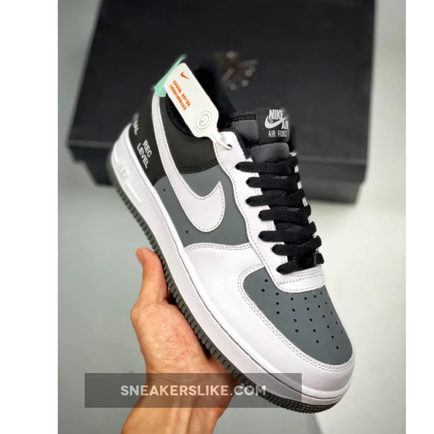 Nike Air Force 1 Low Black/Dark Grey-White 'gray and black air force ones'