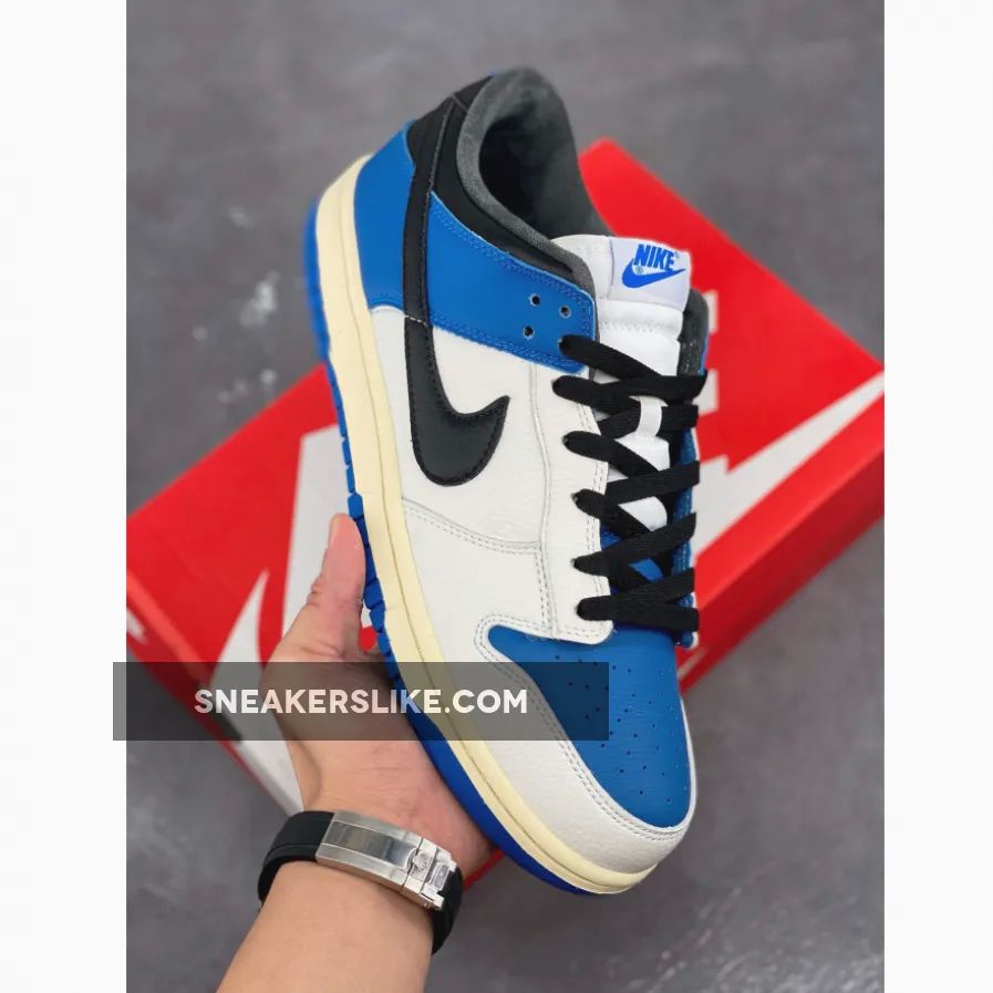 Nike Dunk Low White Royal Blue Black Restock