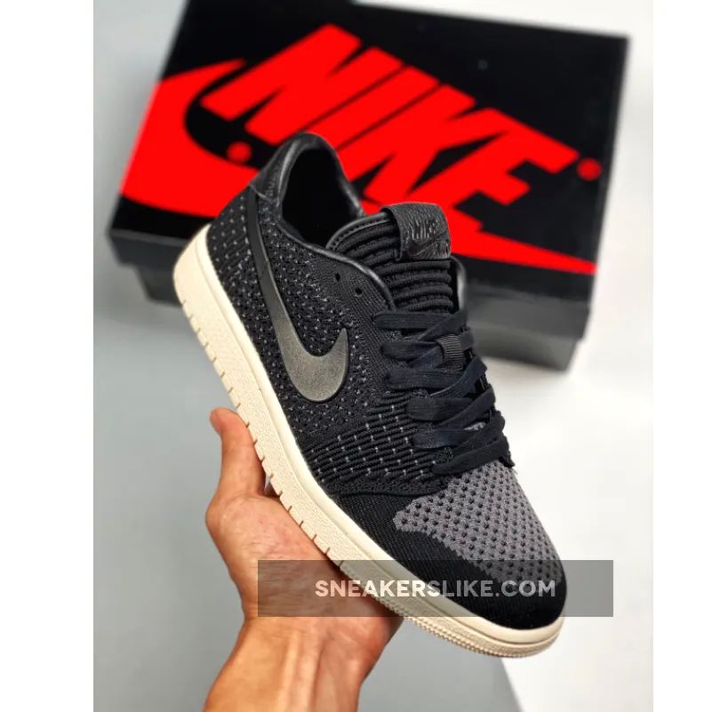 Air Jordan 1 Retro Low Flyknit Black Guava Restock