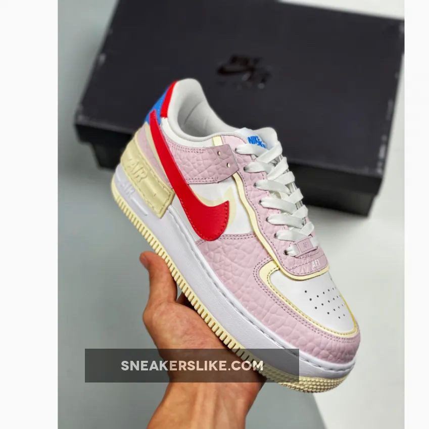 Nike Air Force 1 Shadow Pink White Yellow Red 'air force one shadow pink'