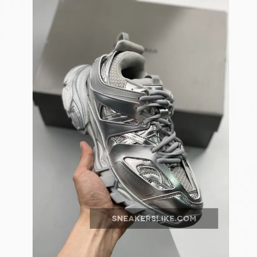 Balenciaga Track Sneaker Metallic Silver Online