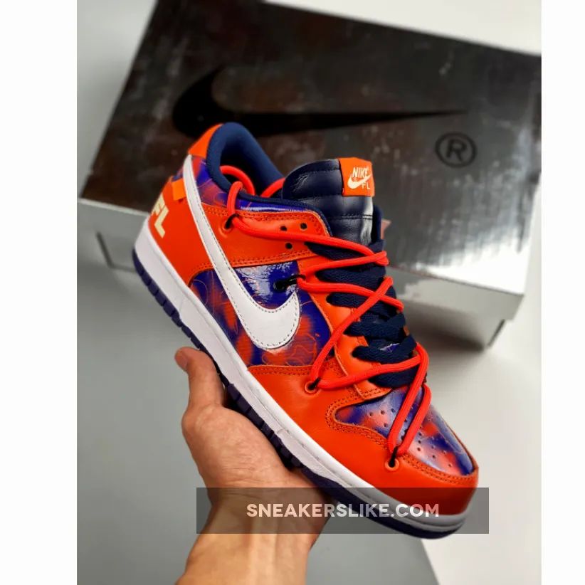 Futura X Off-White X Nike SB Dunk Low Orange Blue Restock