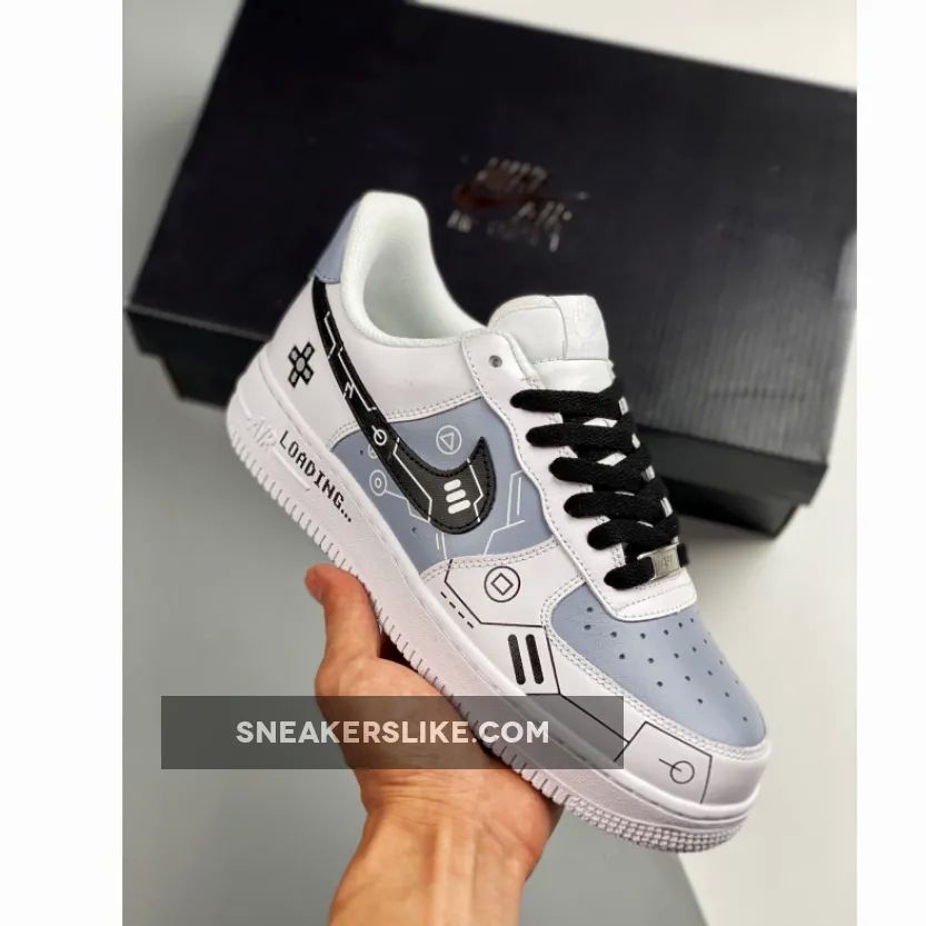 Custom Nike Air Force 1 White Black By You 'custom black af1'