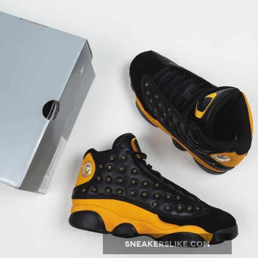 Air Jordan 13 PE Oregon 'Track And Field' Black Yellow Restock