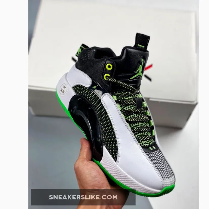 Air Jordan 35 White Black Green New Releases