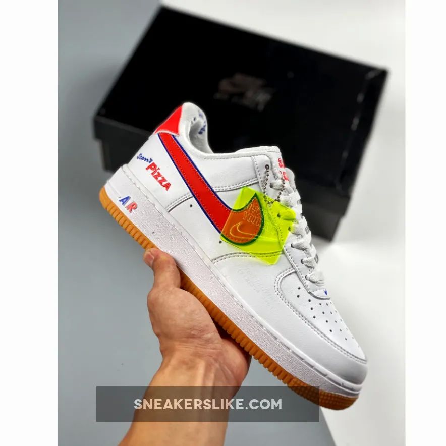 Nike Air Force 1 'Scarr’s Pizza' White Blue Red New Releases
