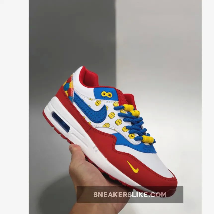 DENHAM X Nike Air Max 1 Red/Blue-White-Yellow New Releases