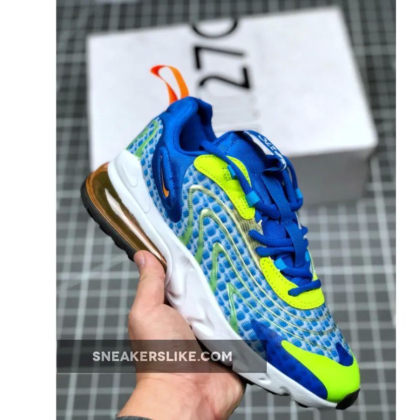 Nike Air Max 270 React ENG V3 Royal Blue/White Yellow Online