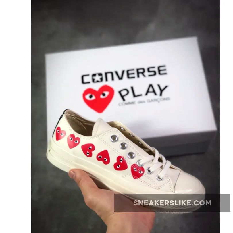 CDG Play X Converse Chuck Taylor All Star Low 2018 White Online