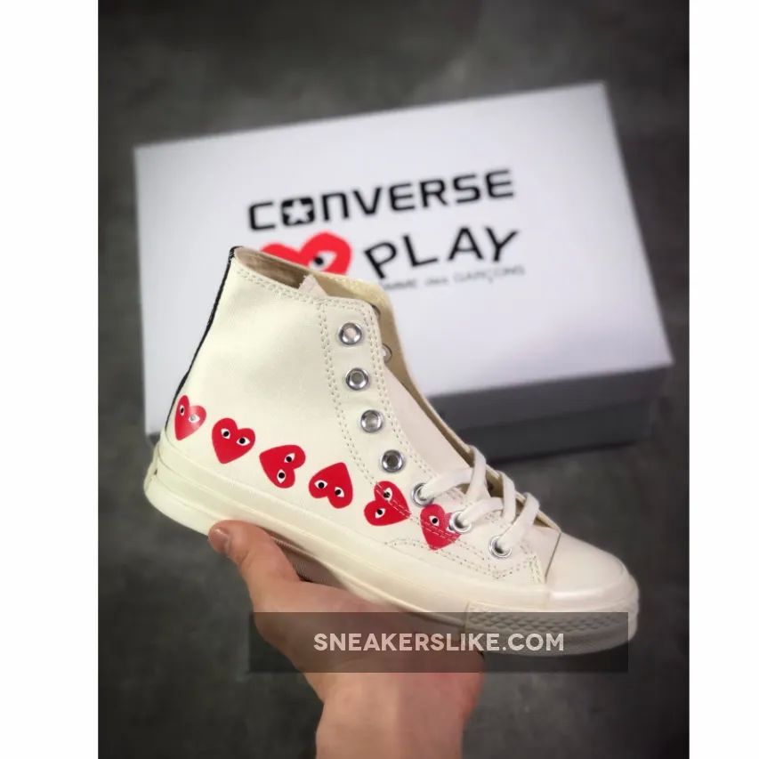 CDG Play x Converse Chuck Taylor All Star Hi 2018 White 'chuck taylor play'
