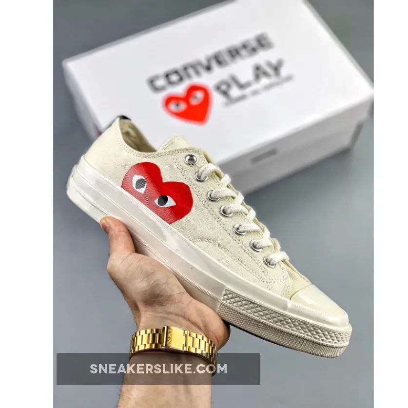 CDG Play X Converse Chuck Taylor All Star 70 Low White Online