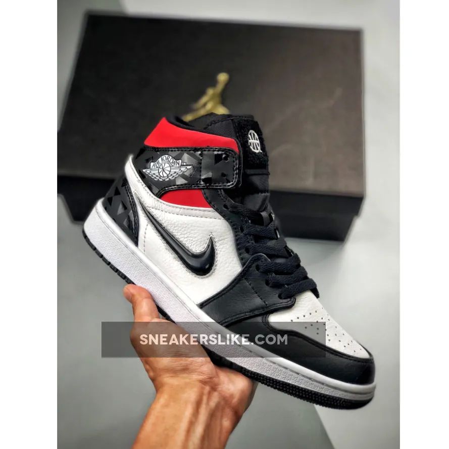 Air Jordan 1 Mid 'Quai 54' Black/White-Multi-Color New Releases