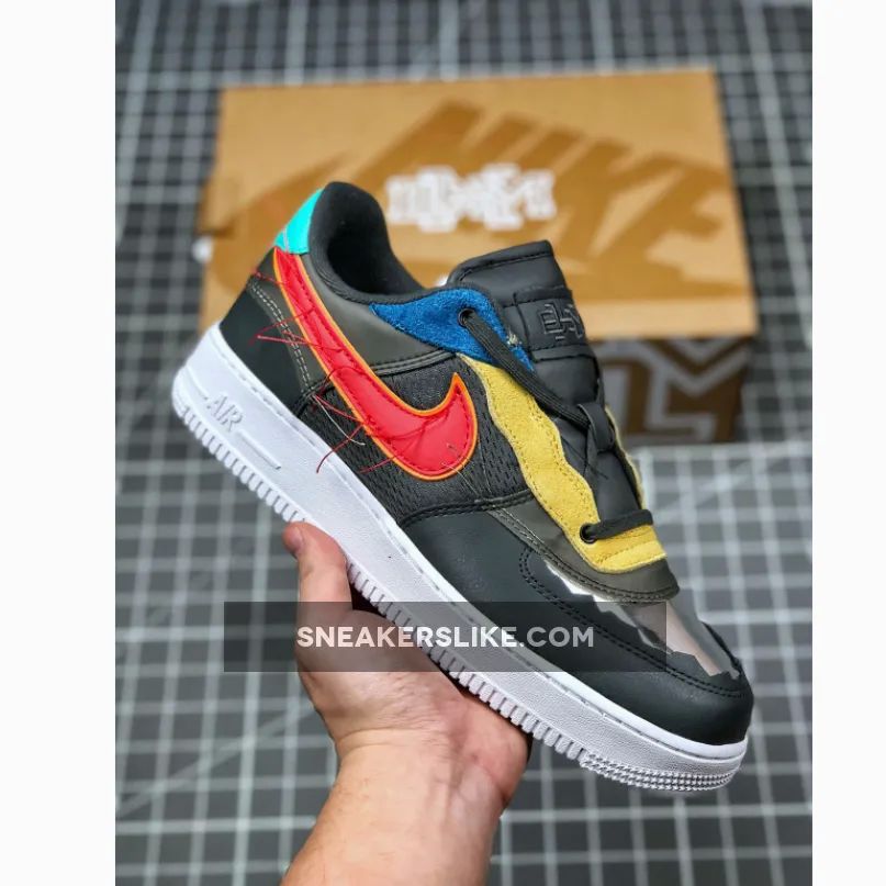 Nike Air Force 1 Low 'BHM' Blue/Yellow-Red-Green Restock